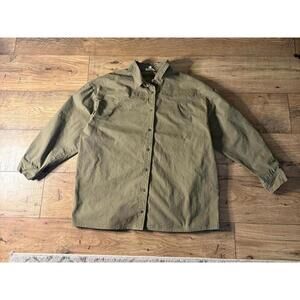 Promesa Western Men's Casual Olive Green Button-Up Longsleeve Shirt - Size Large